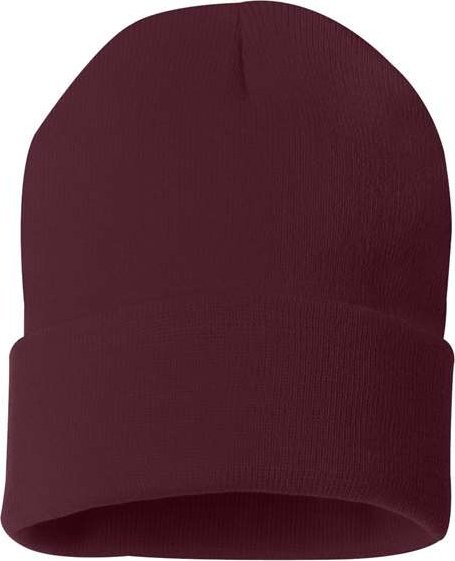 Sportsman SP12 Solid 12" Cuffed Beanie - Maroon - HIT a Double