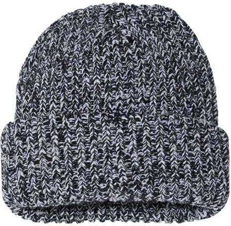 Sportsman SP90 12" Chunky Knit Cuffed Beanie - Black Natural - HIT a Double