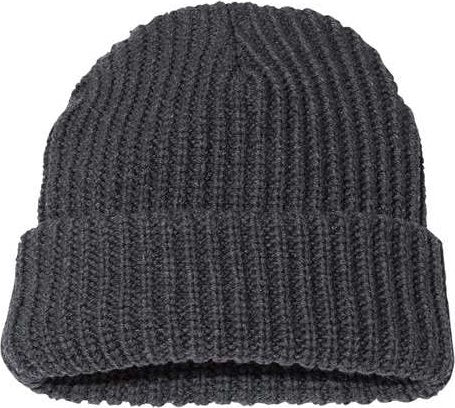 Sportsman SP90 12" Chunky Knit Cuffed Beanie - Charcoal - HIT a Double