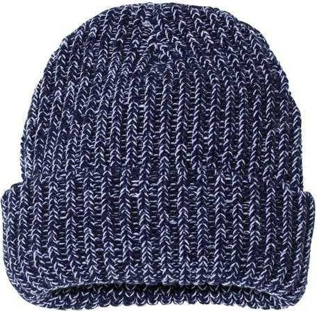 Sportsman SP90 12" Chunky Knit Cuffed Beanie - Navy White - HIT a Double