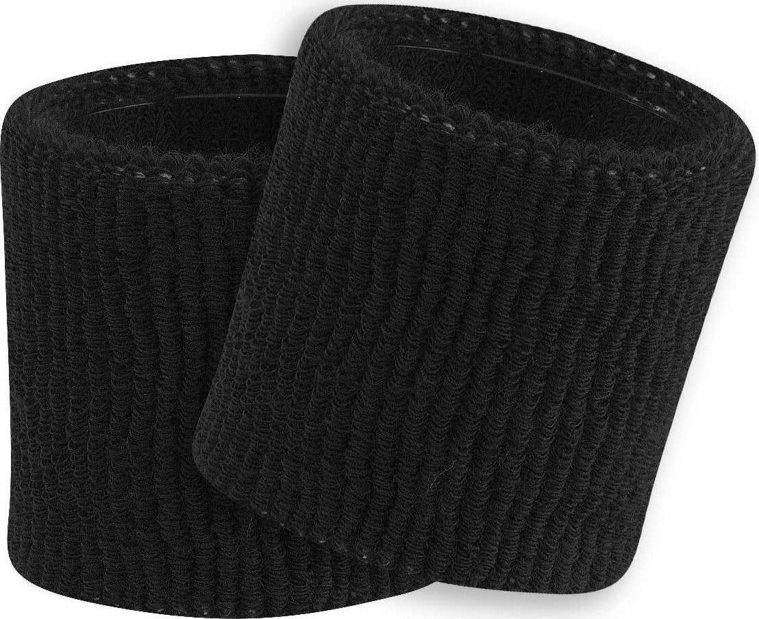 TCK Terry Wristbands 3.5" Wide - Black - HIT a Double