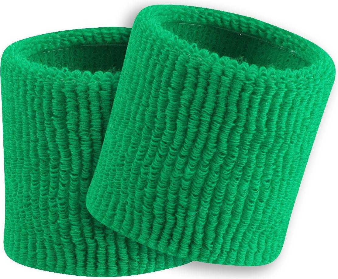 TCK Terry Wristbands 3.5" Wide - Lime - HIT a Double