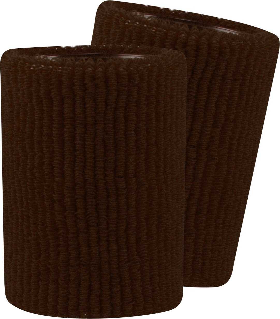 TCK Terry Wristbands 5" Wide - Brown - HIT a Double
