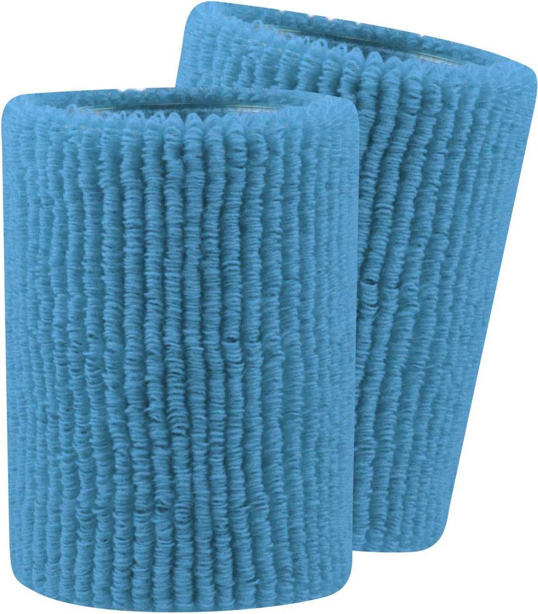 TCK Terry Wristbands 5" Wide - Columbia Blue - HIT a Double