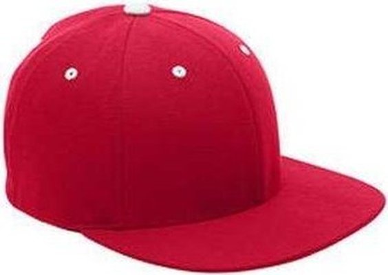 Team 365 ATB101 By Flexfit Adult Pro-Formance Contrast Eyelets Cap - Sport Red White - HIT a Double