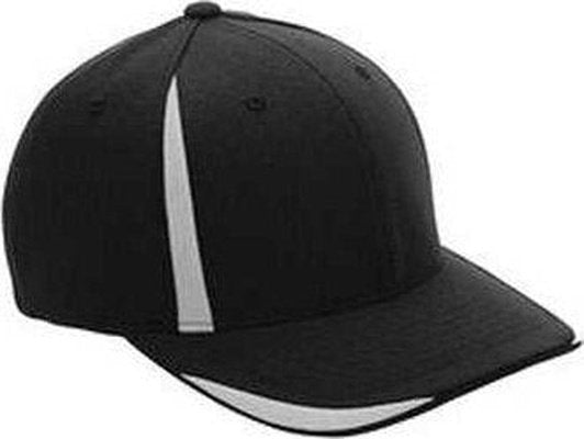 Team 365 ATB102 By Flexfit Adult Pro-Formance Front Sweep Cap - Black Sportsilver - HIT a Double
