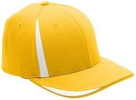 Team 365 ATB102 By Flexfit Adult Pro-Formance Front Sweep Cap - Sportathletic Gold White - HIT a Double