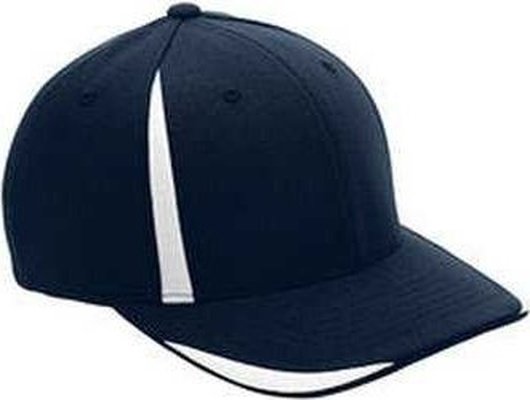 Team 365 ATB102 By Flexfit Adult Pro-Formance Front Sweep Cap - Sportdark Navy White - HIT a Double