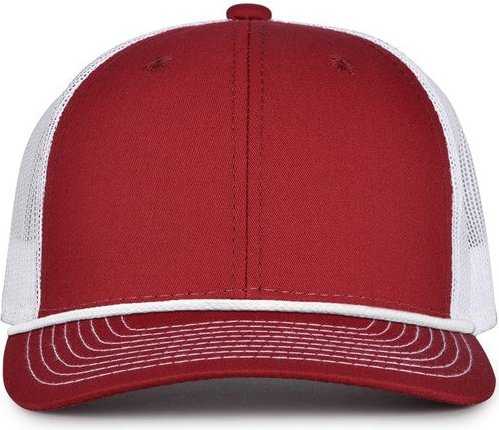 The Game GB452R Rope Everyday Trucker Cap - Cardinal White