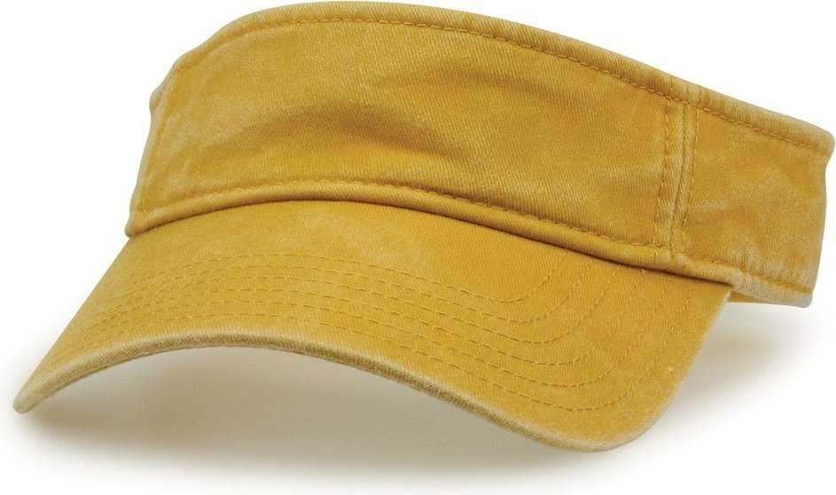 The Game GB466 Pigment Dyed Twill Visor - Mustard