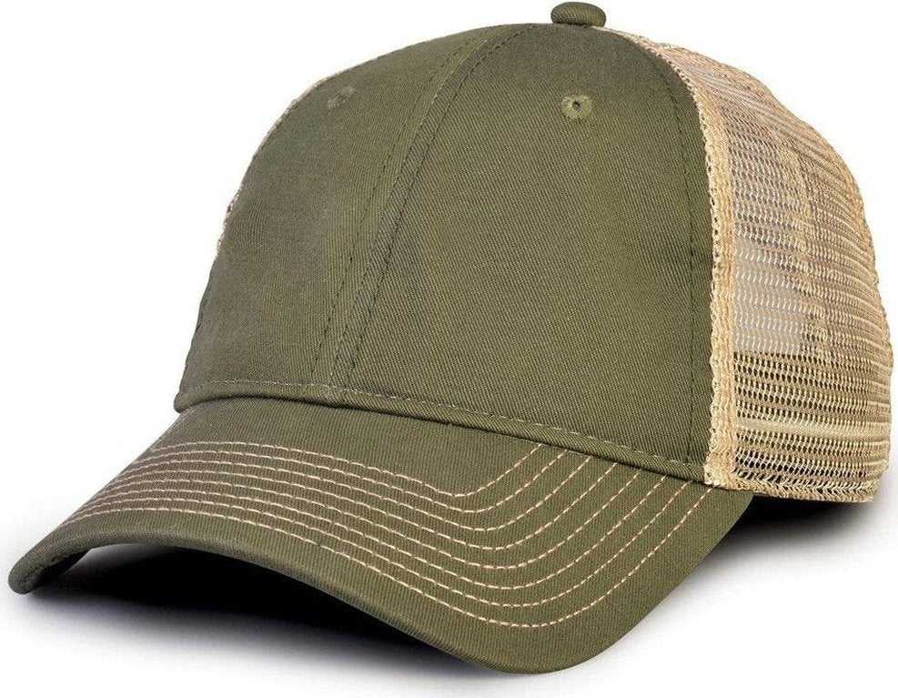 The Game GB880 Soft Trucker Cap - Light Olive - HIT a Double - 1