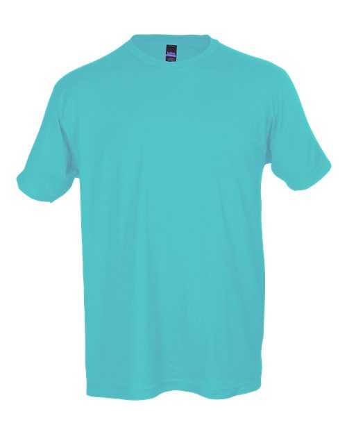 Tultex 202 Unisex Fine Jersey T-Shirt - Aqua - HIT a Double