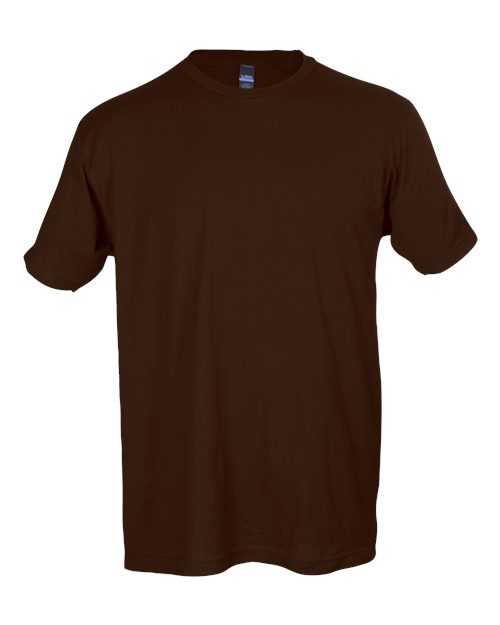 Tultex 202 Unisex Fine Jersey T-Shirt - Brown - HIT a Double