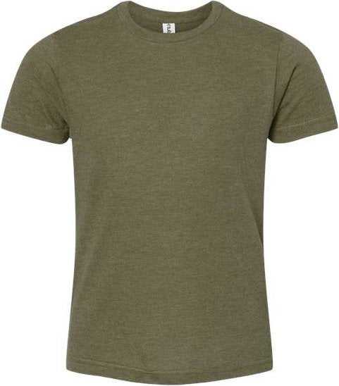 Tultex 235 Youth Fine Jersey T-Shirt - Heather Military Green" - "HIT a Double
