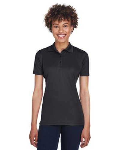 Ultraclub 8210L Ladies&#39; Cool &amp; Dry Mesh PiquPolo - Black - HIT a Double