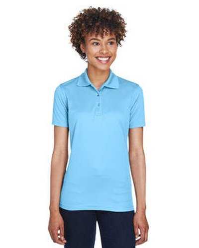 Ultraclub 8210L Ladies' Cool & Dry Mesh PiquPolo - Columbia Blue - HIT a Double