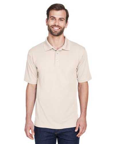 Ultraclub 8210 Men&#39;s Cool &amp; Dry MeshPique Polo - Stone - HIT a Double