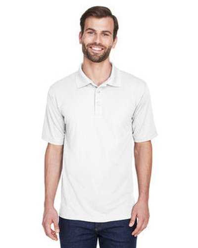 Ultraclub 8210 Men's Cool & Dry MeshPique Polo - White - HIT a Double