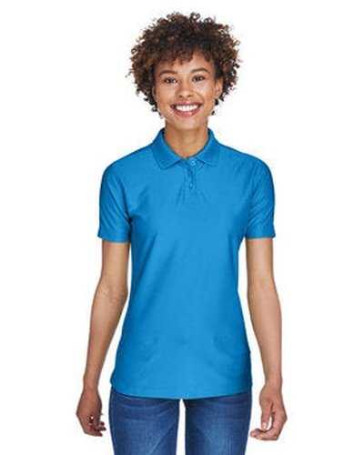 Ultraclub 8414 Ladies' Cool & Dry Elite Performance Polo - Pacific Blue - HIT a Double