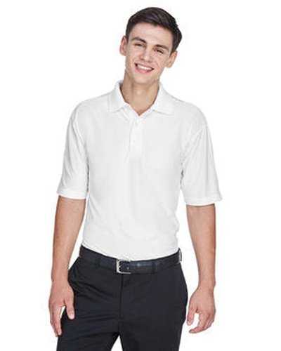 Ultraclub 8415 Men&#39;s Cool &amp; Dry Elite Performance Polo - White - HIT a Double