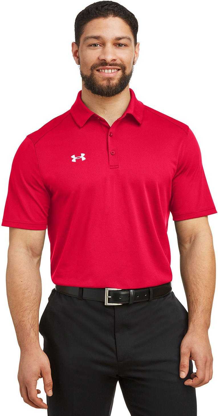 Under Armour 1370399 Mens Tech� Polo - Red White