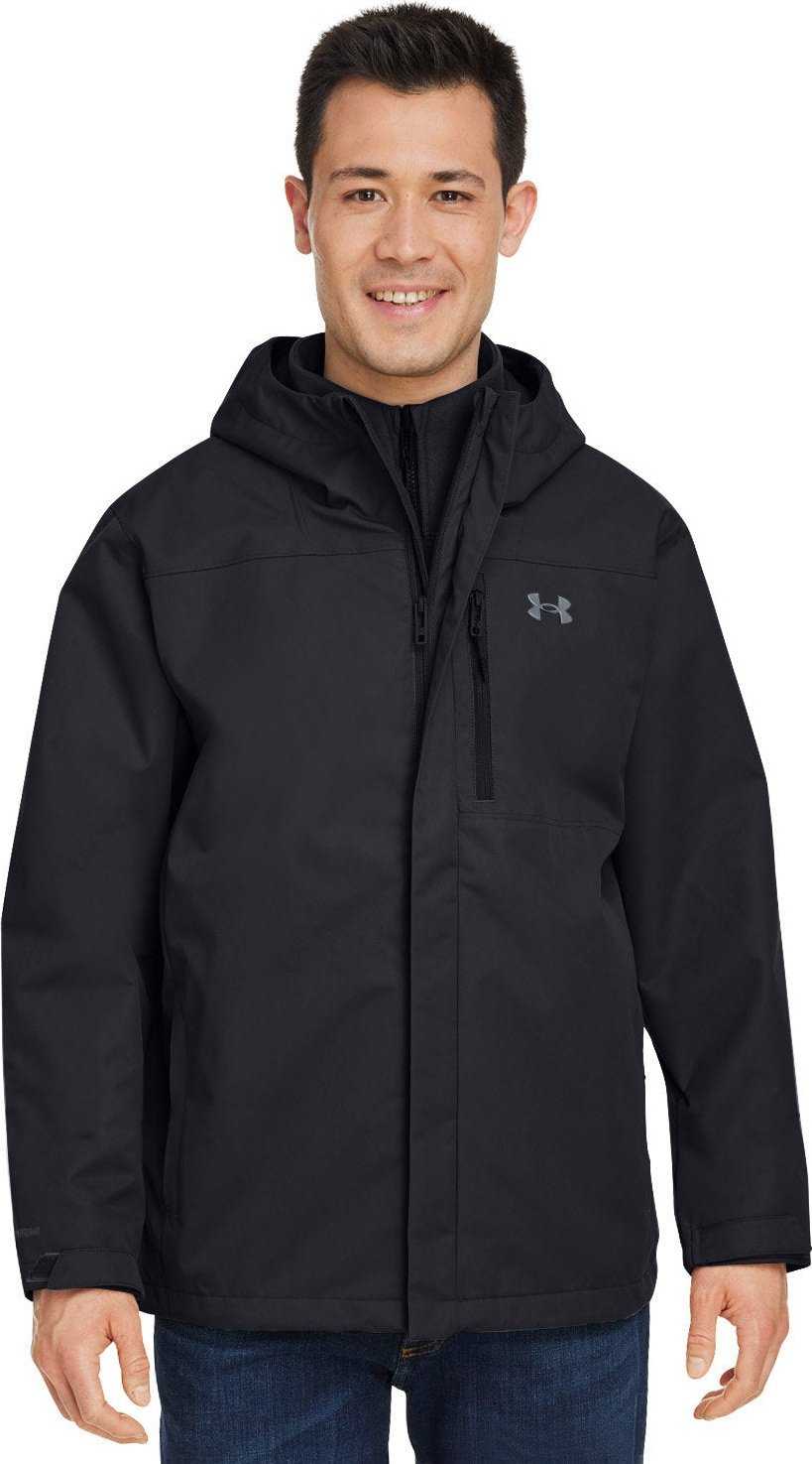 Under Armour 1371585 Mens Porter 3-In-1 2.0 Jacket - Black Pitch Gray