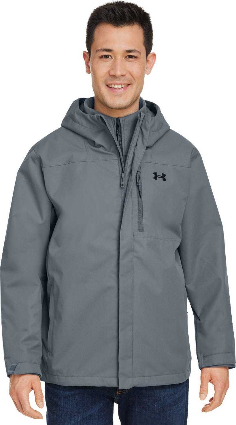 Under Armour 1371585 Mens Porter 3-In-1 2.0 Jacket - Pitch Gray Black