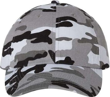 Valucap VC300A Adult Bio-Washed Classic Dads Cap - Grey Camo - HIT a Double