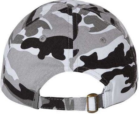 Valucap VC300A Adult Bio-Washed Classic Dads Cap - Grey Camo - HIT a Double