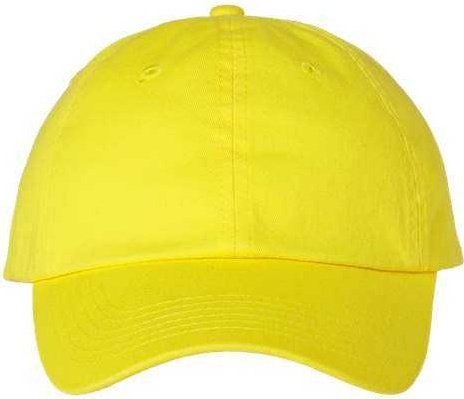 Valucap VC300A Adult Bio-Washed Classic Dads Cap - Neon Yellow - HIT a Double