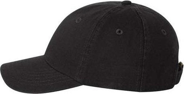 Valucap VC300Y Small Fit Bio-Washed Dad's Cap - Black - HIT a Double