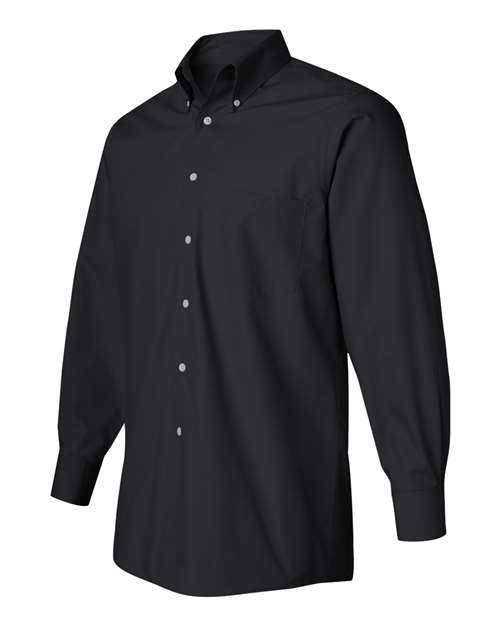 Van Heusen 13V0113 Silky Poplin Shirt - Black - HIT a Double