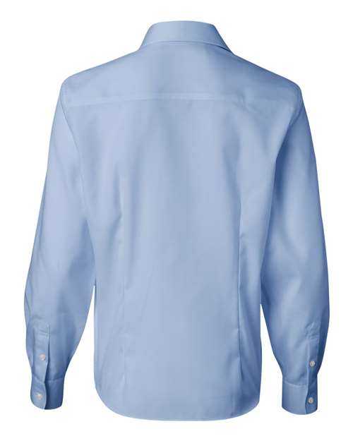 Van Heusen 13V0144 Women&#39;s Non-Iron Pinpoint Oxford Shirt - Blue Mist - HIT a Double