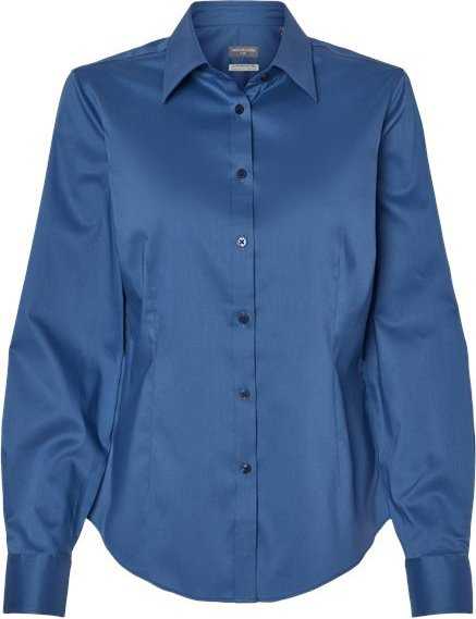 Van Heusen 13V0479 Women's Ultra Wrinkle Free Shirt - Smokey Blue" - "HIT a Double
