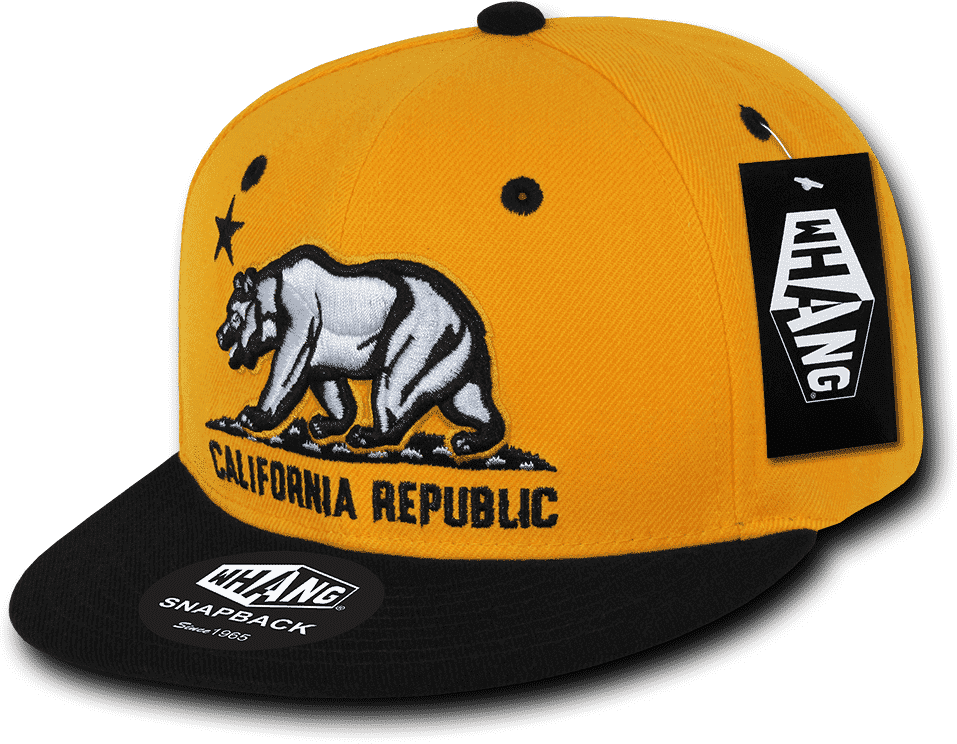 Whang W1 Cali Republic Snapback Cap - Gold Black - HIT a Double