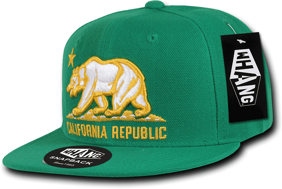 Whang W1 Cali Republic Snapback Cap - Kellly Green - HIT a Double