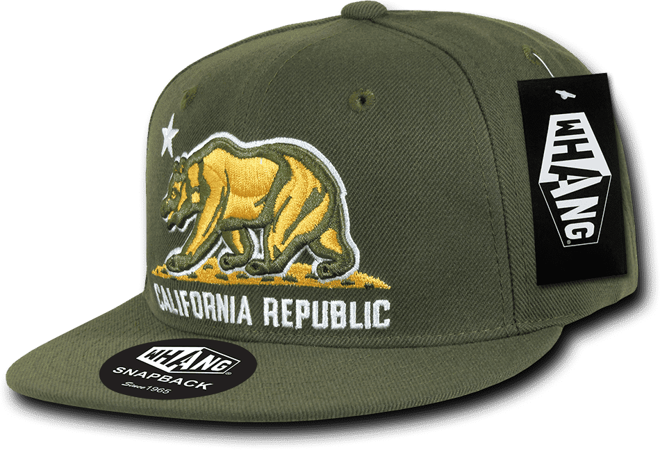 Whang W1 Cali Republic Snapback Cap - Olive - HIT a Double