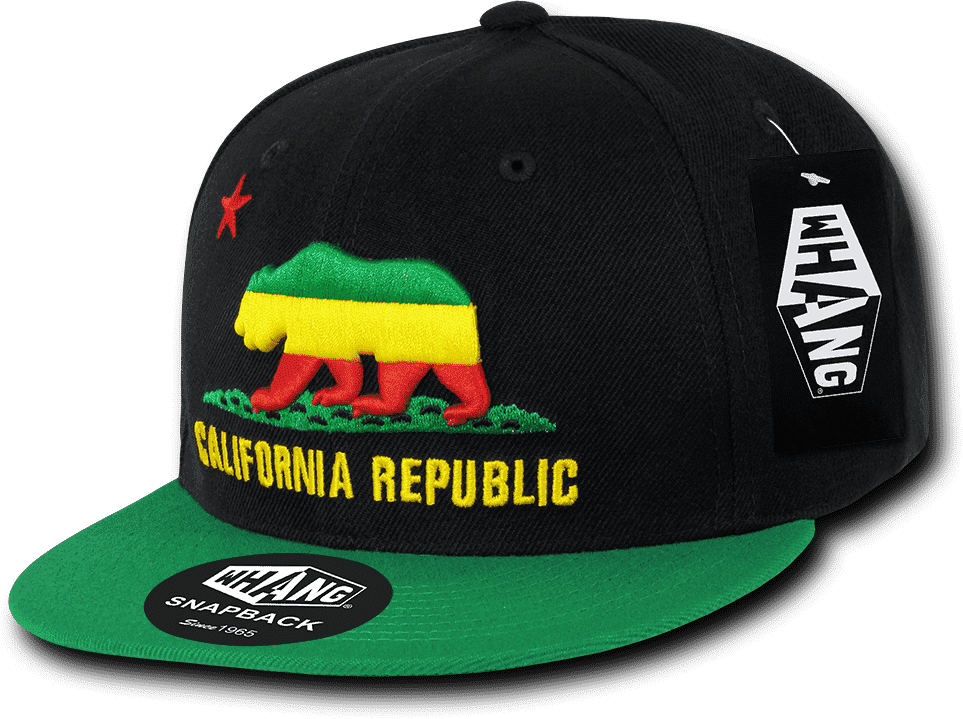 Whang W1 Cali Republic Snapback Cap - Rasta - HIT a Double