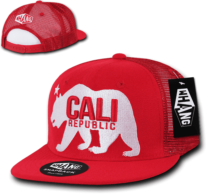 Whang W22 Gomdori Cali Bear Trucker Cap - Red - HIT a Double