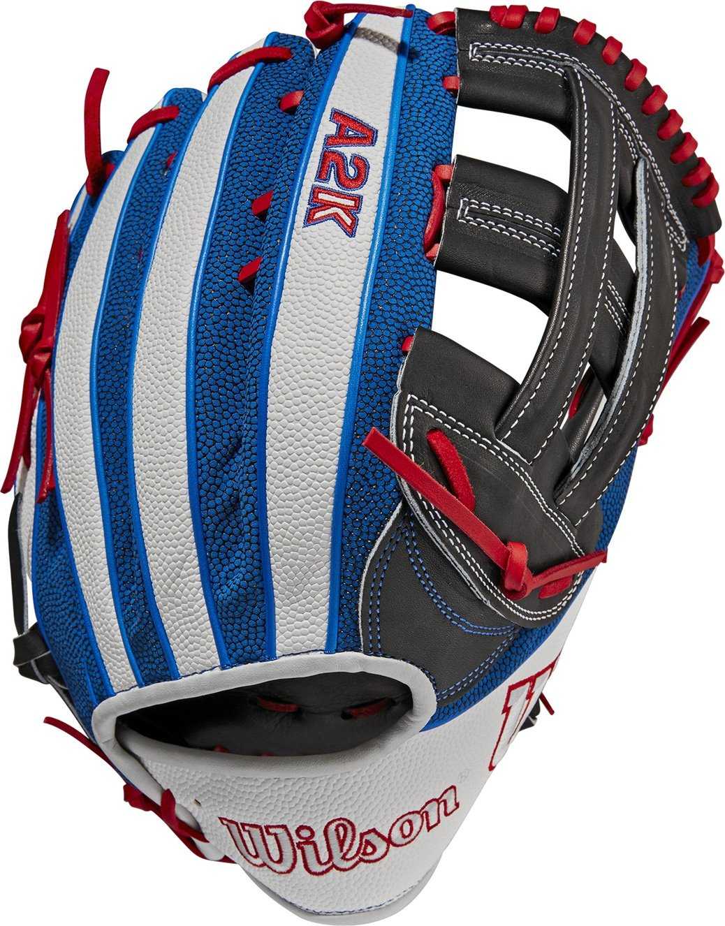 Wilson 2022 A2K Mookie Game Model 12.50" Outfield Glove WBW100471125 - Black Blue Red - HIT a Double - 1