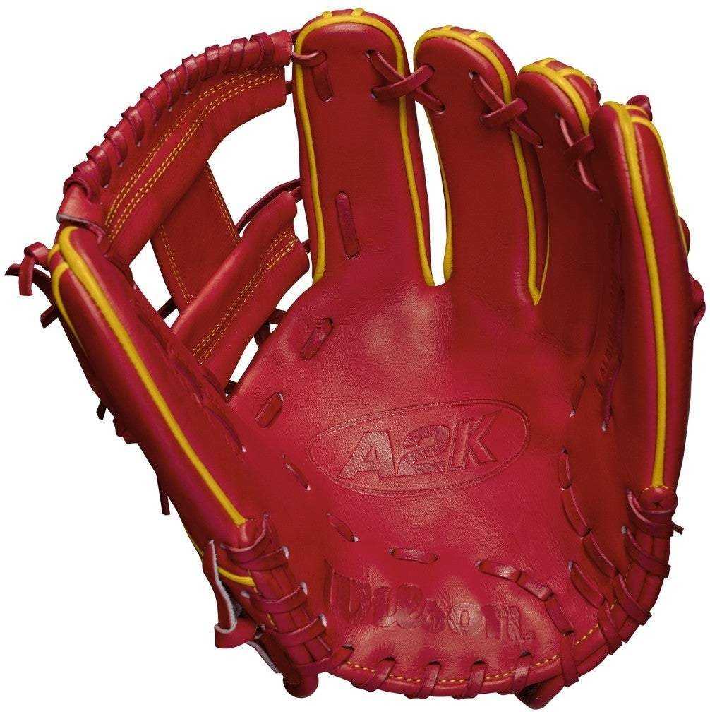 Wilson A2K OA1 GM 11.50" Infield Baseball Glove - Red Yellow - HIT A Double