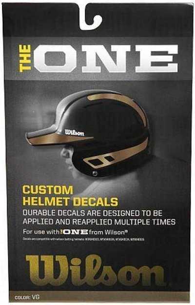 Wilson One Batting Helmet Decal Kit Vegas Gold - 1 ea - HIT A Double