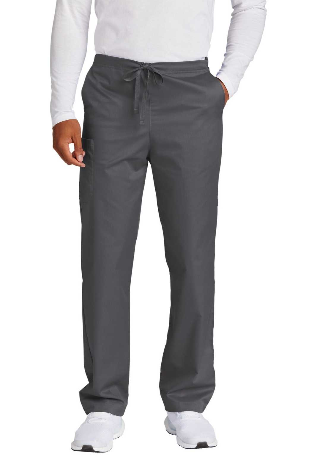 Wonderwink WW3150T Unisex Tall WorkFlexCargo Pant - Pewter - HIT a Double - 1