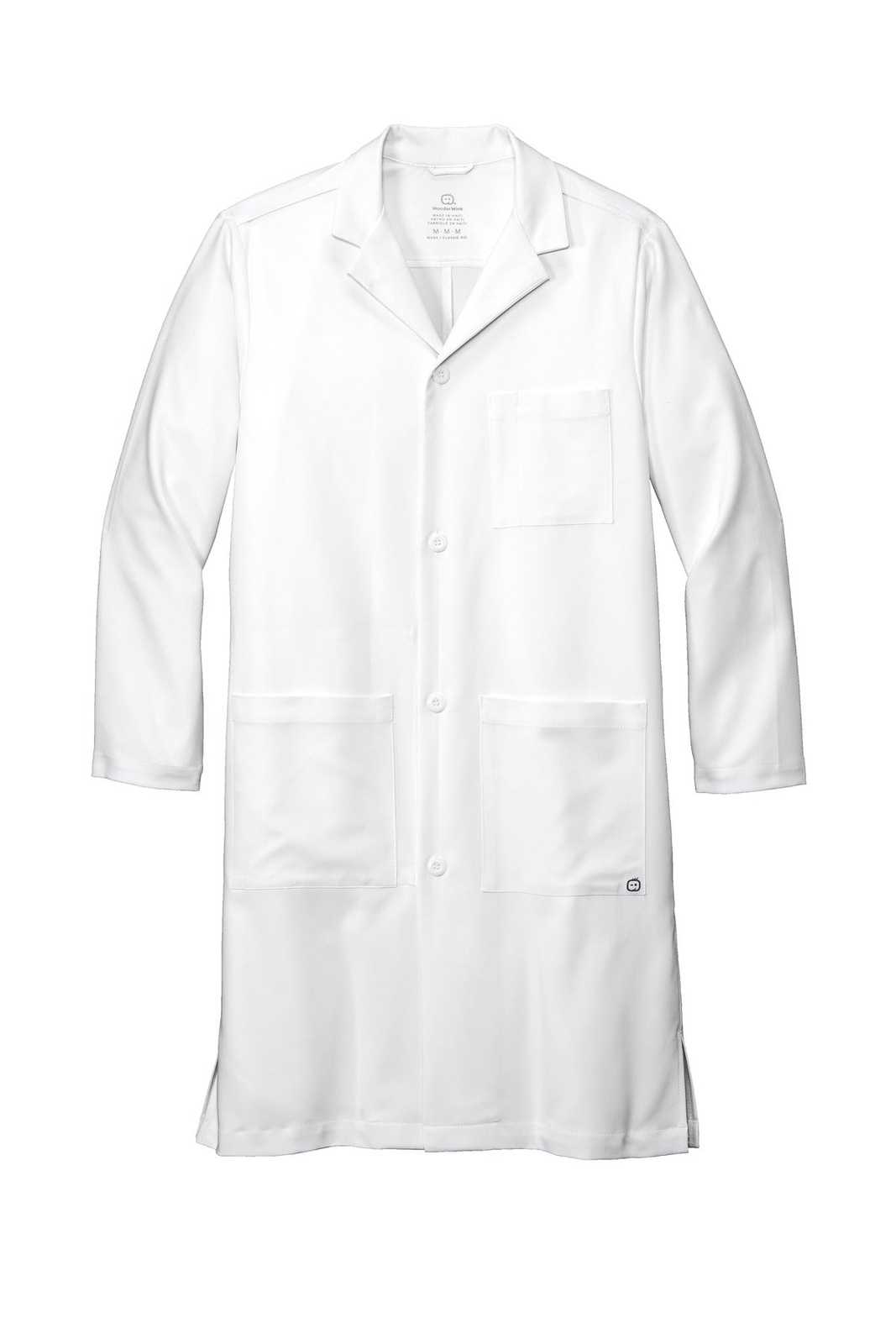 Wonderwink WW5172 Men's Long Lab Coat - White - HIT a Double - 1