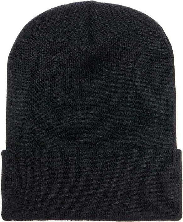 Yupoong 1501KC Classics Cuffed Knit Beanie - Black - HIT a Double