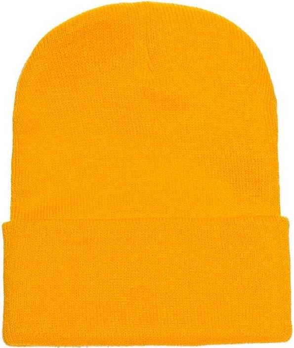 Yupoong 1501KC Classics Cuffed Knit Beanie - Gold - HIT a Double