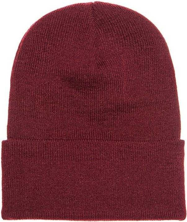Yupoong 1501KC Classics Cuffed Knit Beanie - Maroon - HIT a Double
