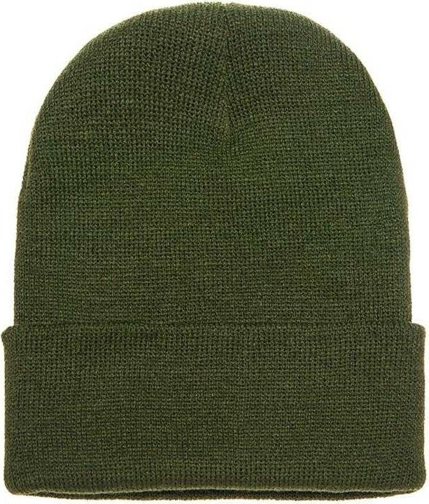 Yupoong 1501KC Classics Cuffed Knit Beanie - Olive - HIT a Double
