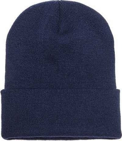 Yupoong 1501 Adult Cuffed Knit Beanie - Navy - HIT a Double
