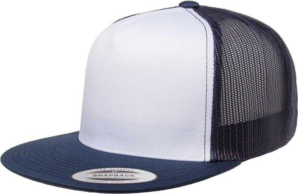 Yupoong 6006W Classics Trucker Cap White Front - Navy White - HIT a Double
